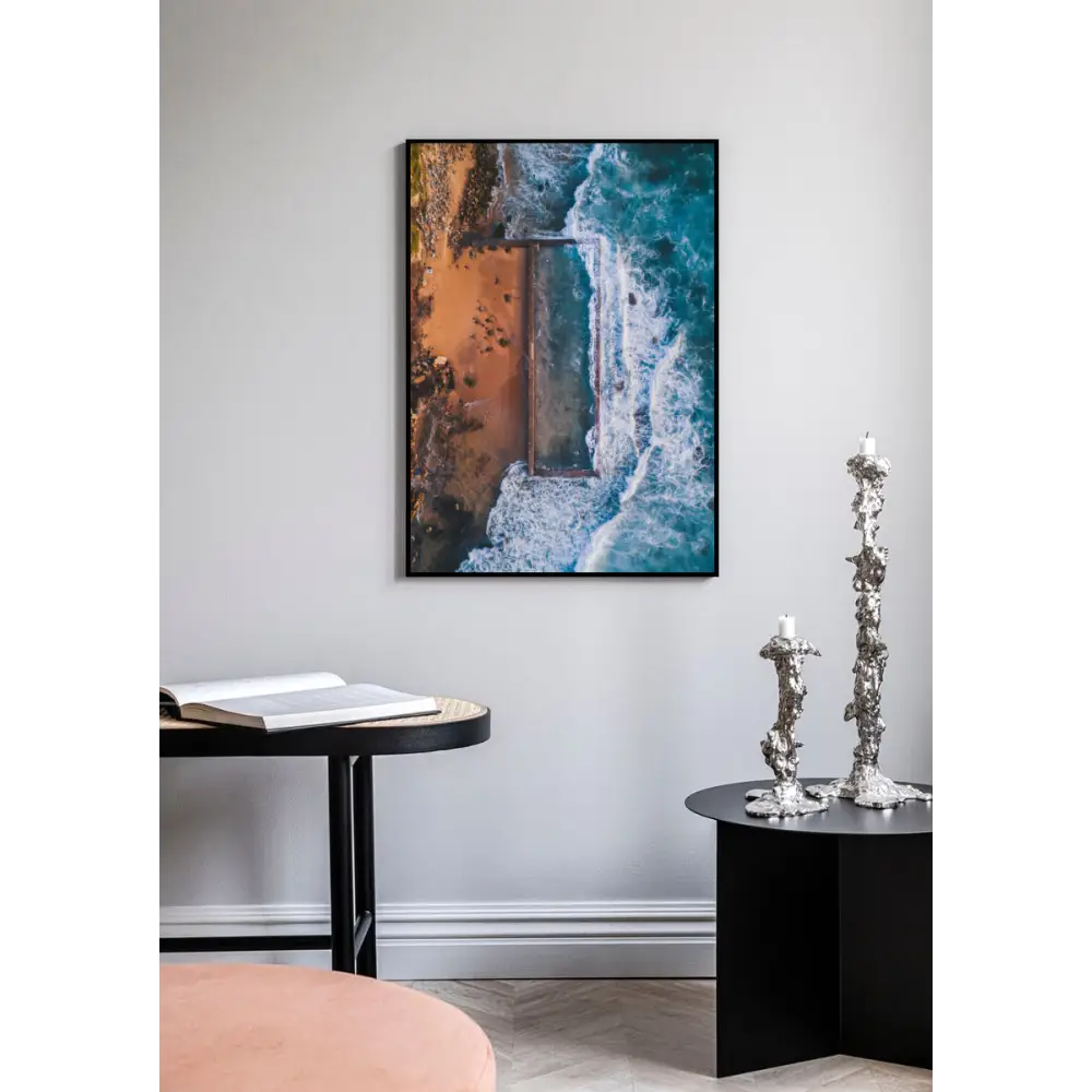 Blue Wave Beach Poster