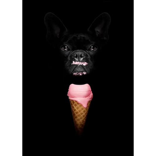 Ice Cream Bulldog Poster