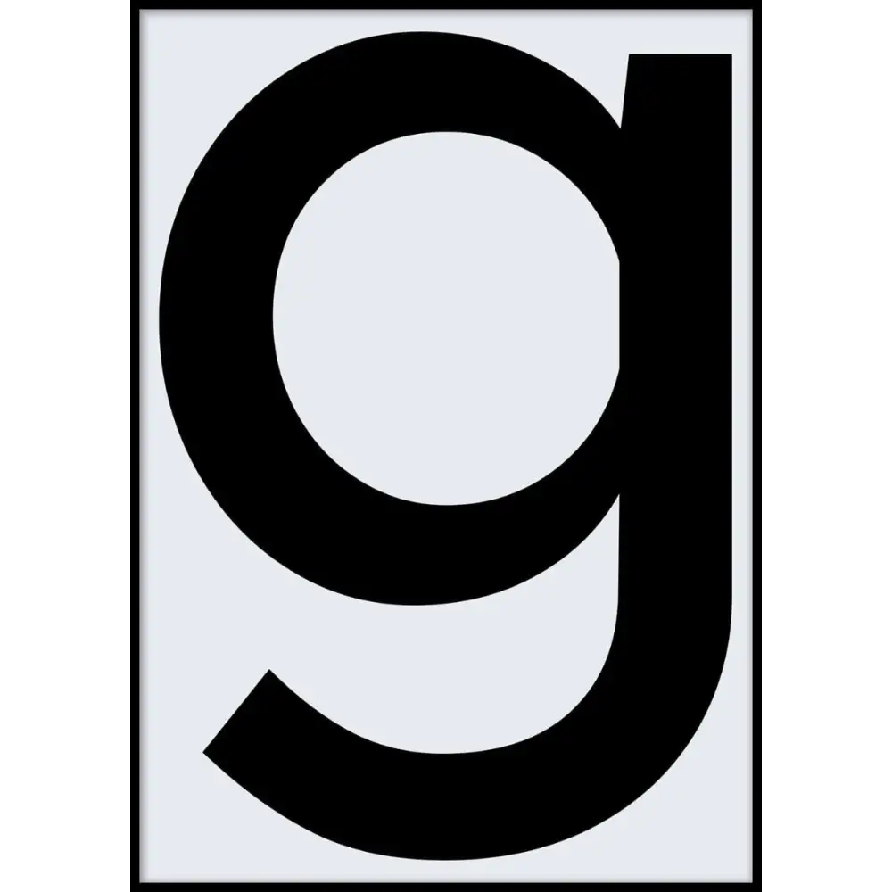 Lowercase Letter G Poster